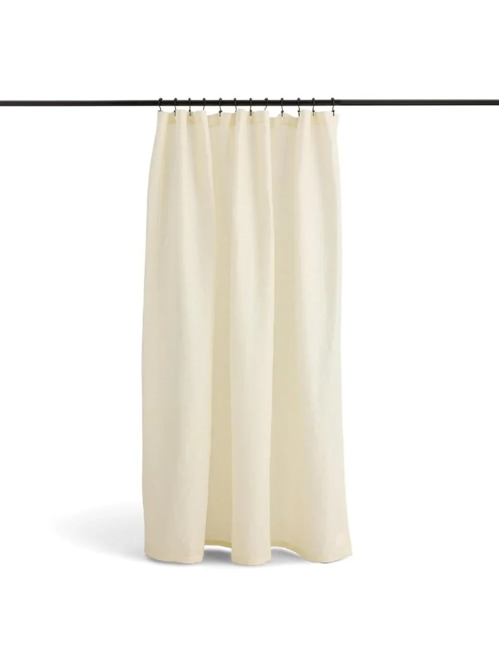 Linen Cotton Shower Curtain 72x72 in, Alabaster, Soft Fabric, Bathroom Decor